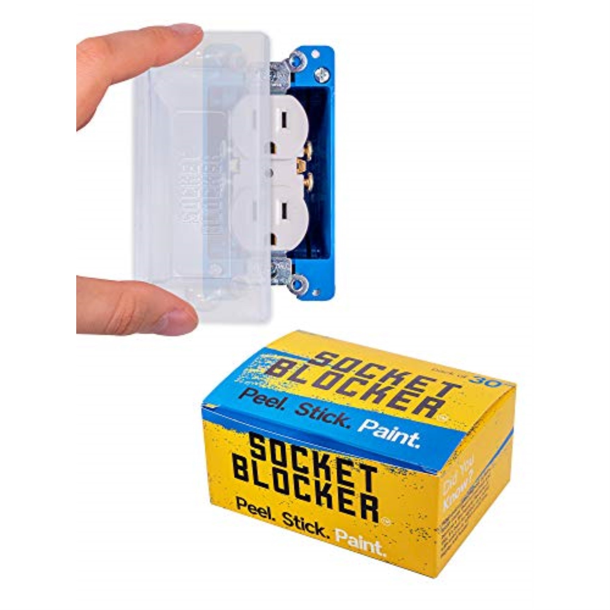 1010701 Mask&Peel Clear Socket Blocker 1.875 In. W X 4 In. L Clear High Strength Mask And Peel (Pack Of 1)