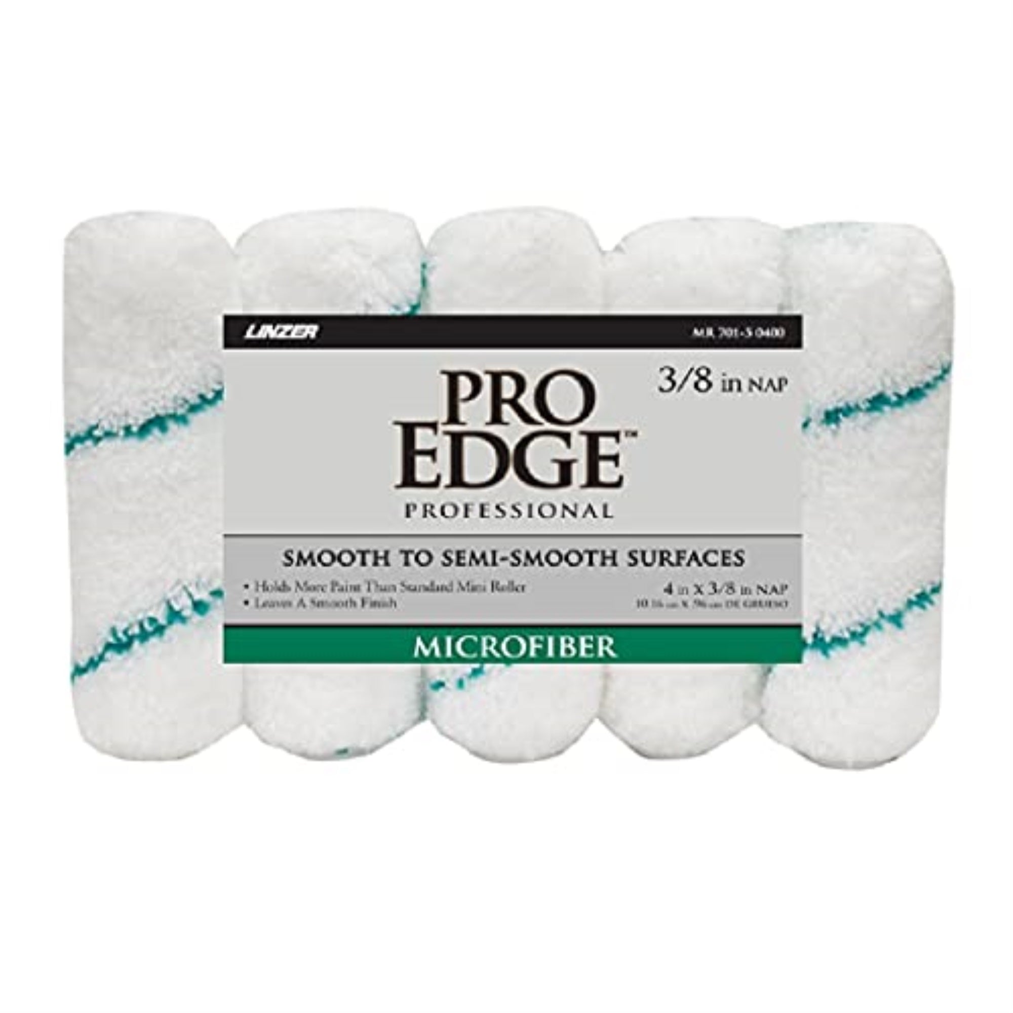 1014617 Roller Cover Fbrc 4X3/8'''' Linzer Better Fabric 4 In. W X 3/8 In. S Mini Paint Roller Cover (Pack Of 6)