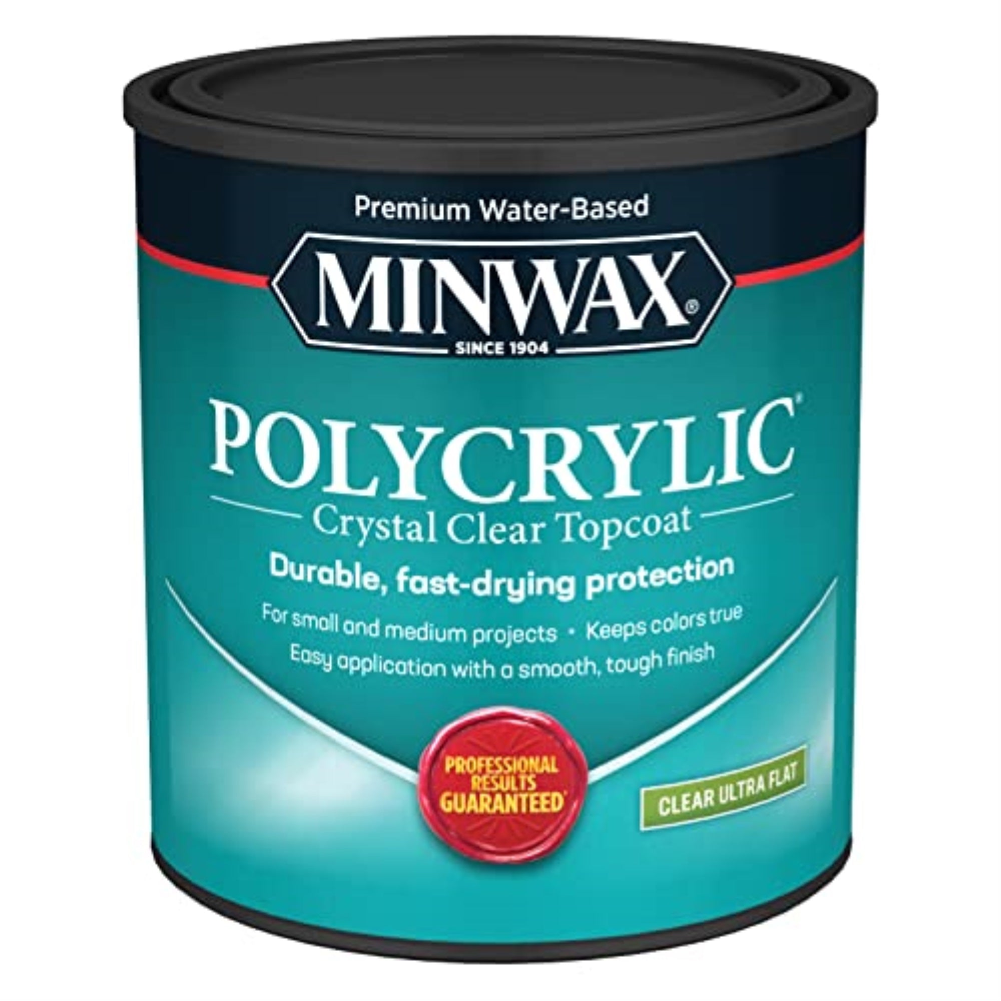 1015195 Plcrlc Prtctv Fnsh 1Qt Minwax Polycrylic Ultra Flat Crystal Clear Water-Based Polyurethane 1 Qt (Pack Of 4)