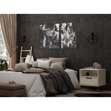 Manhattan Comfort Rockefeller 1.0 Mid-Century Modern Nightstand W/ 1-Drawer In Off White & Nature