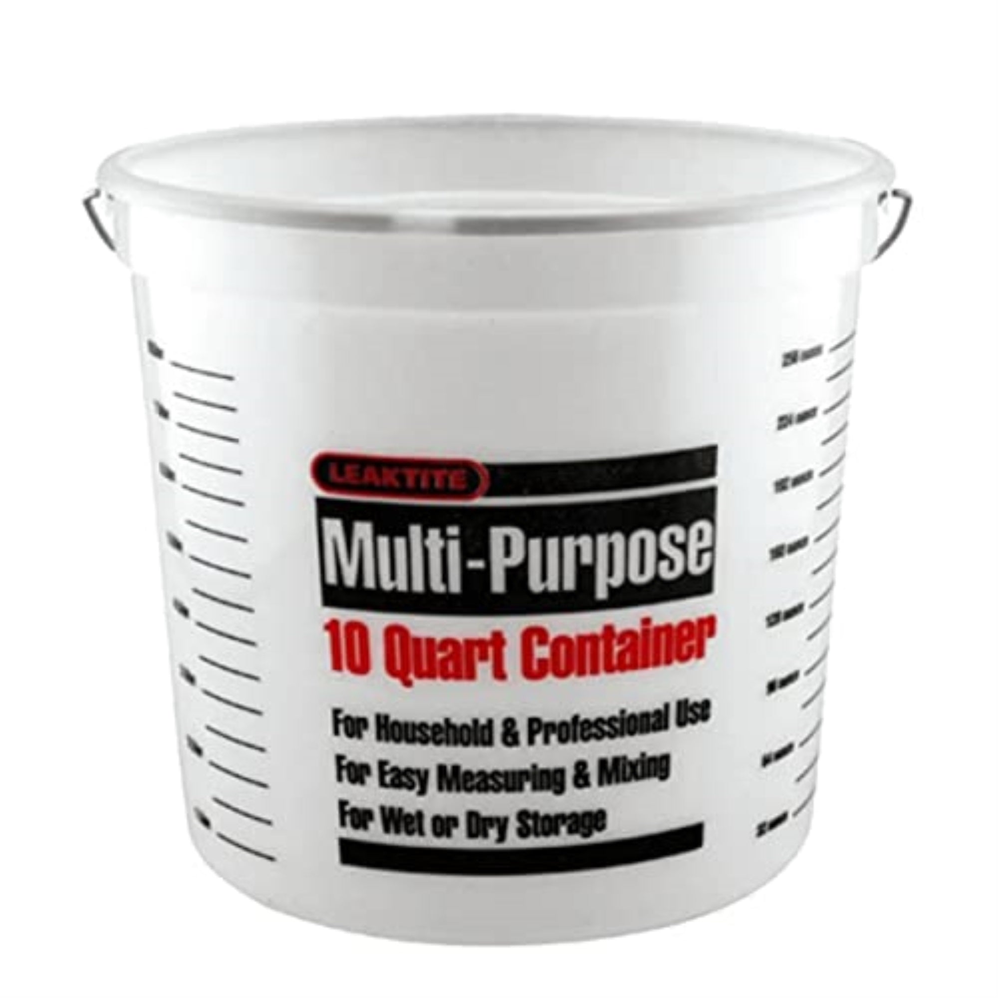 1022223 Paint Pail Poly Wht 10Qt Leaktite White 10 Qt Paint Pail (Pack Of 12)