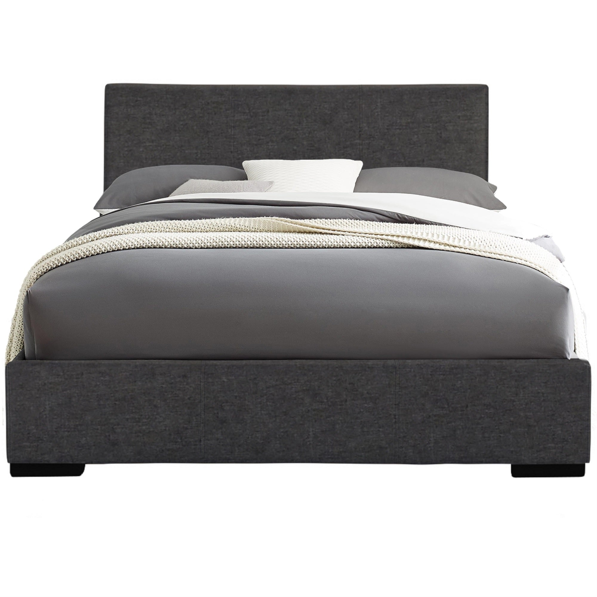 Abbey Platform Bed, Gray, King