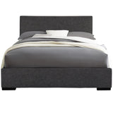 Abbey Platform Bed, Gray, King