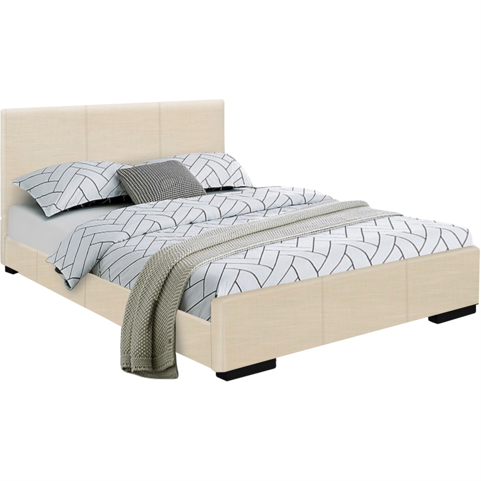 Abbey Platform Bed, Beige, King