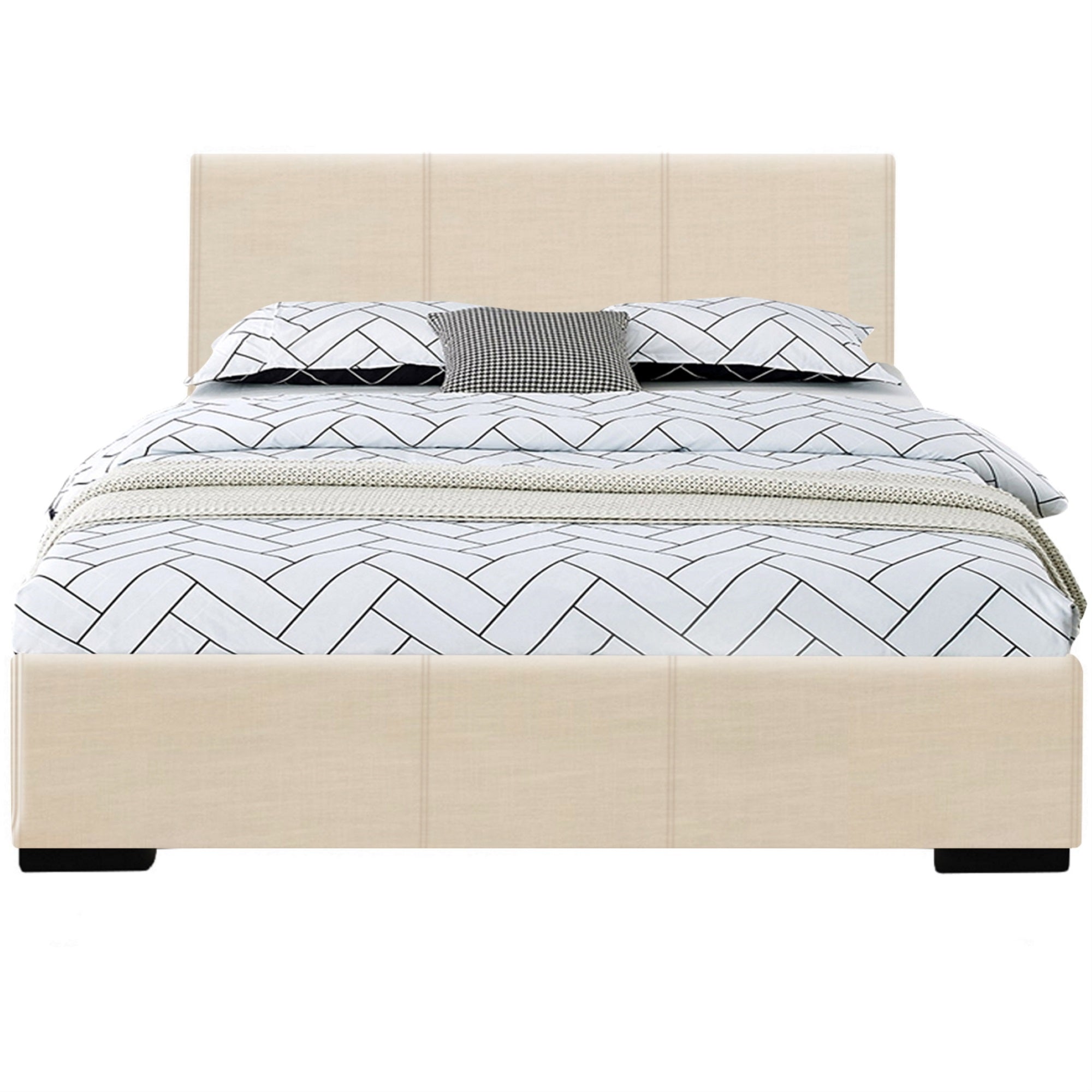 Abbey Platform Bed, Beige, King
