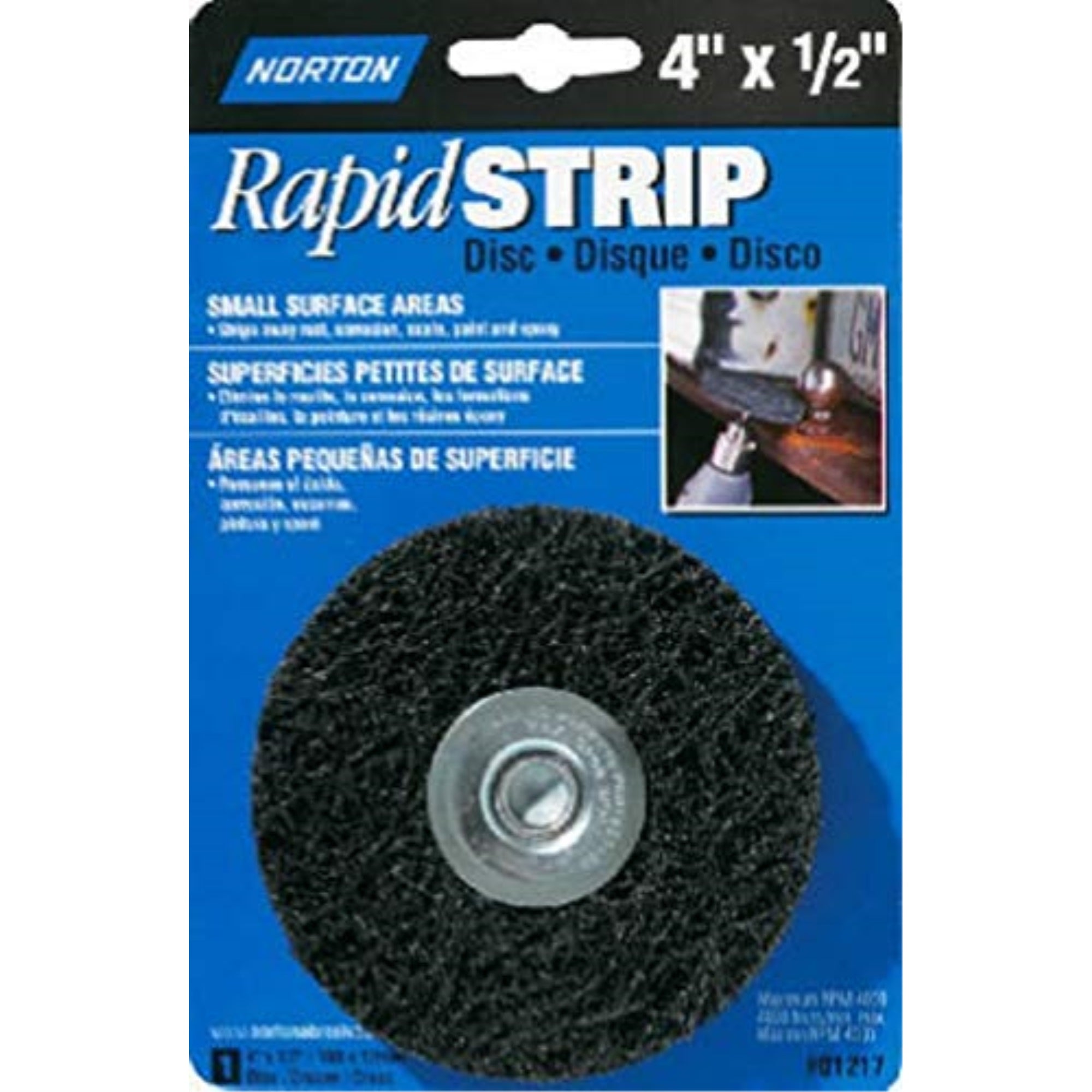 1024398 Spindle-Mnt Wheel 4'''' Norton Rapid Strip 4 In. D X 1/2 In. S Silicon Carbide Disc Spindle-Mounted Wheel 1 Each (Pack O