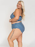 Navy Stripe High-Waist Bottom