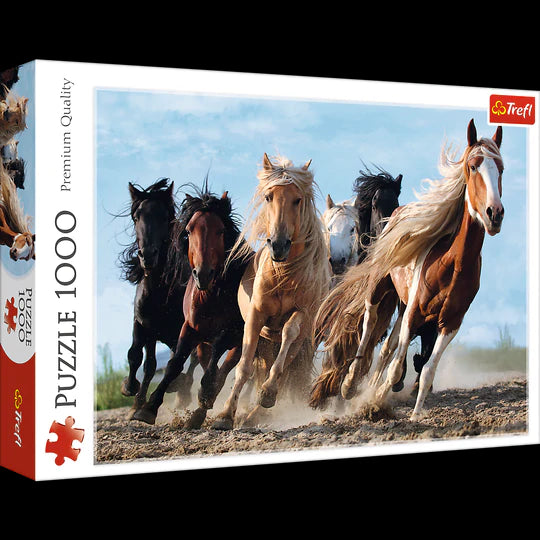 Trefl 1000 Piece Jigsaw Puzzle, Galloping Horses