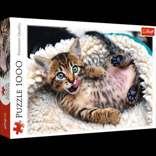 Trefl 1000 Piece Jigsaw Puzzle, Cheerful Kitten