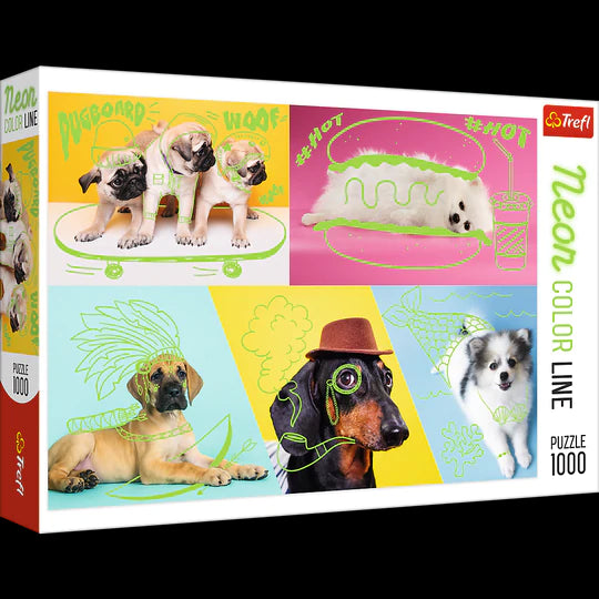 Trefl 1000 Piece Jigsaw Puzzle, Far Out Dogs