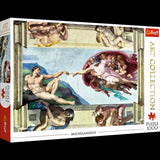 Trefl 1000 Piece Jigsaw Puzzle Art Collection, The Creation Of Adam By Michelangelo, Various