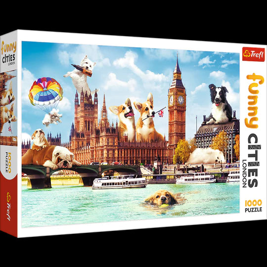 Trefl 1000 Piece Jigsaw Puzzle, Dogs In London