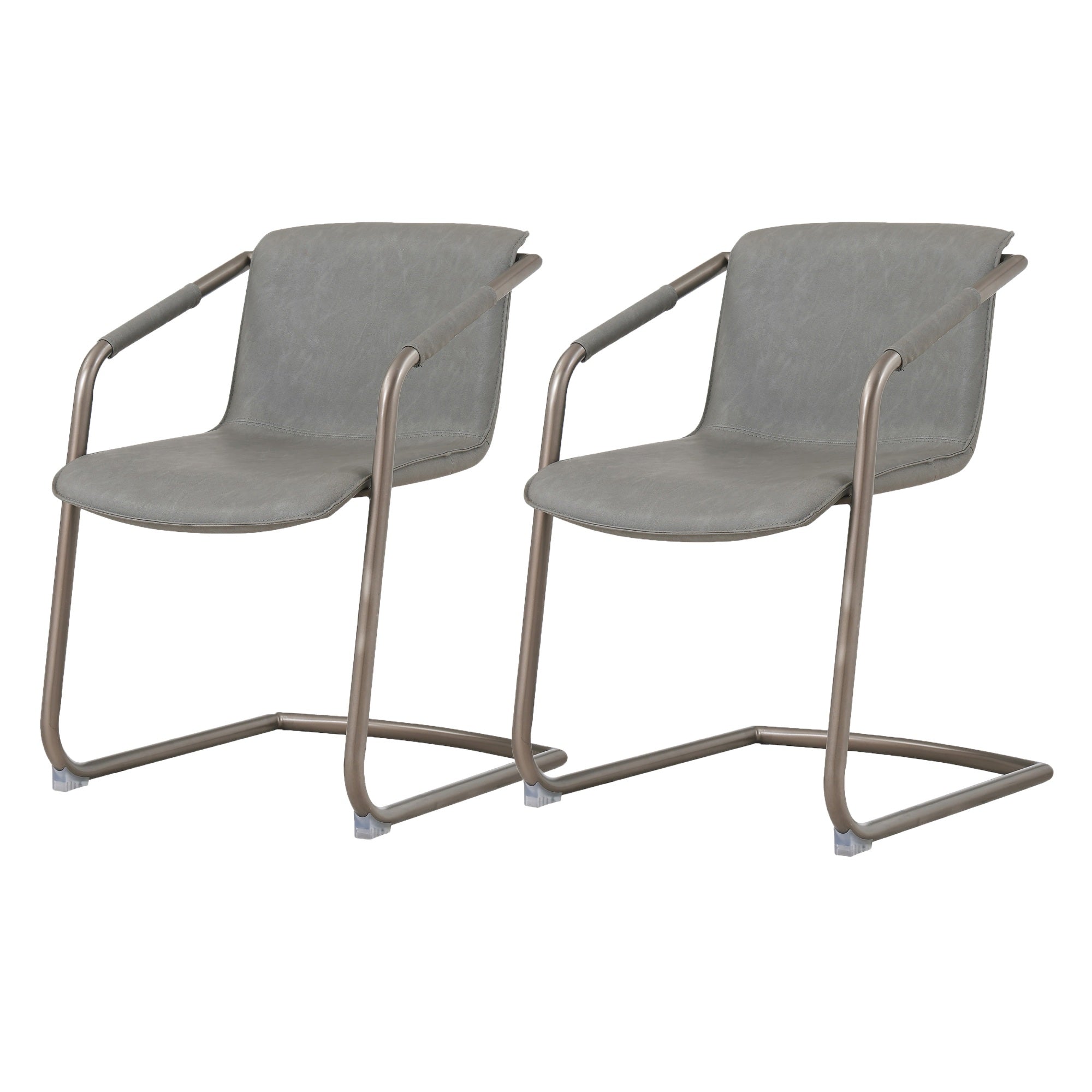 Indy Pu Side Chair, Antique Graphite Gray - Antique Graphite Gray