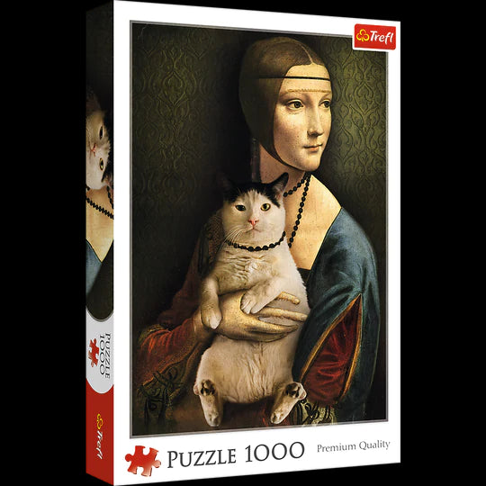 Trefl 1000 Piece Jigsaw Puzzles, Lady With A Cat