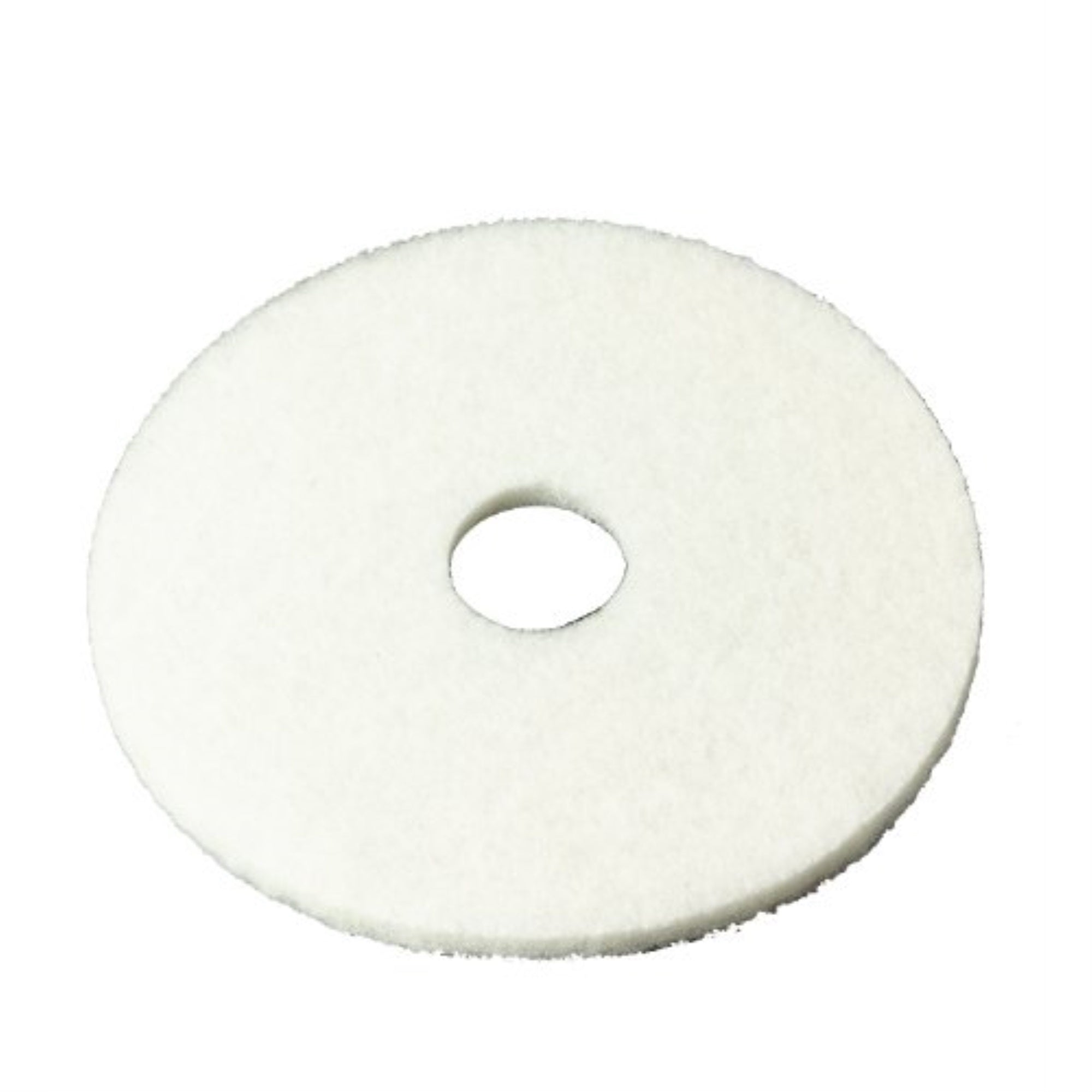 1073832 Pad Flrmch Wht Sr Pl 20 3M 20 In. D Non-Woven Natural/Polyester Fiber Floor Polishing Pad White (Pack Of 5)