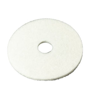 1073832 Pad Flrmch Wht Sr Pl 20 3M 20 In. D Non-Woven Natural/Polyester Fiber Floor Polishing Pad White (Pack Of 5)