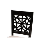 Baxton Studio Jackson Modern And Contemporary Sand Fabric Upholstered And Espresso Brown Finished Wood 4-Piece Dining Chair Set