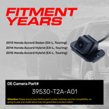 Honda Accord Sedan (EX-L, Touring) 2013, Accord Hybrid (EX-L, Touring) 2014-2015 OEM Replacement Backup Camera OE Part # 39530-T2A-A01
