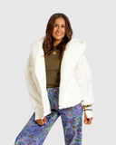 The Warrior Effect™ by Jill Martin Chenille Logo Cropped Sherpa Lounger Jacket