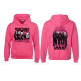 Pink Horror October Pullover Hoodie – Halloween Scary Movie Character & Pumpkin Graphic Sweatshirt