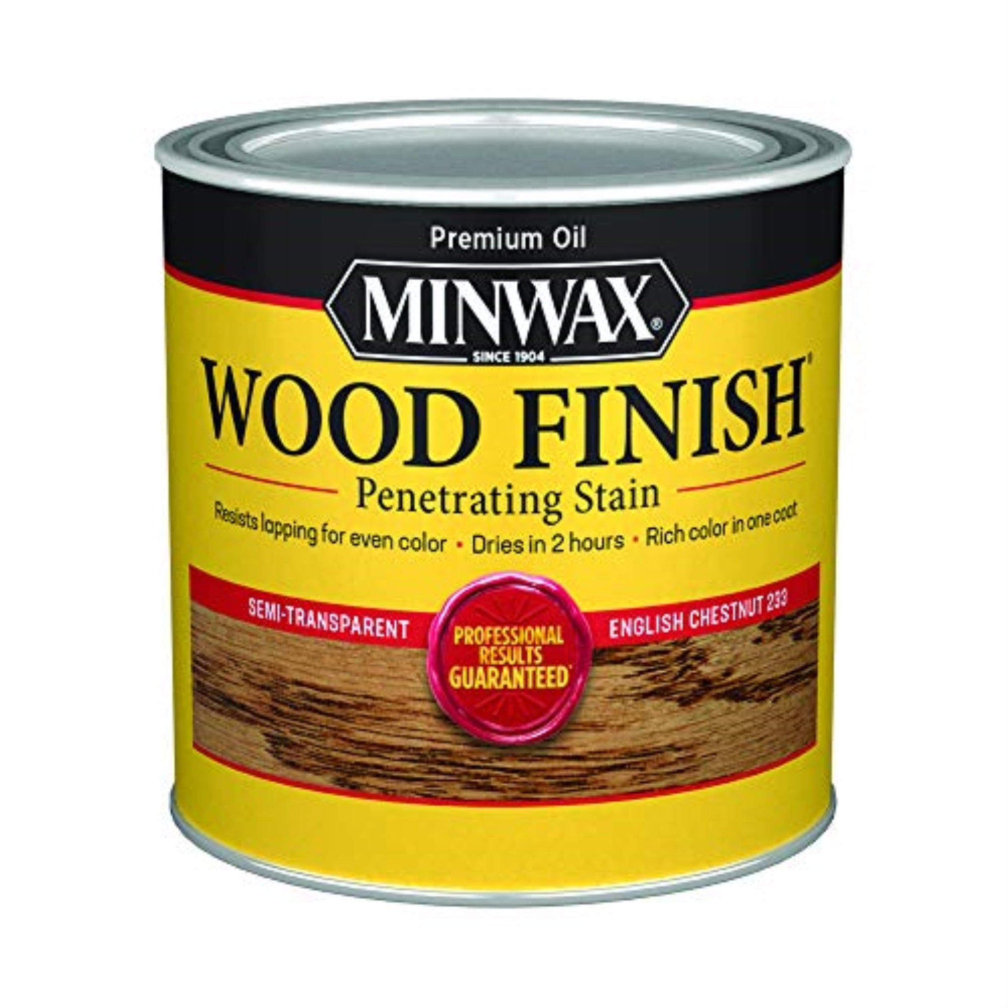 1107523 Stain Mnwx 1/2Pt Eng Che Minwax Wood Finish Semi-Transparent English Chestnut Oil-Based Penetrating Wood Stain 0.5 Pt (P