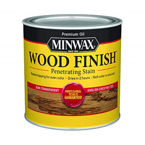 1107523 Stain Mnwx 1/2Pt Eng Che Minwax Wood Finish Semi-Transparent English Chestnut Oil-Based Penetrating Wood Stain 0.5 Pt (P