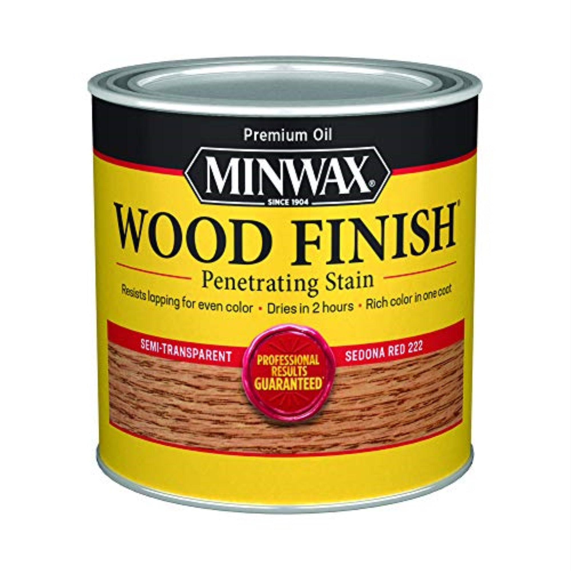 1109438 Wood Stain Sdna Rd 0.5Pt Minwax Wood Finish Semi-Transparent Sedona Red Oil-Based Penetrating Wood Stain 0.5 Pt (Pack Of