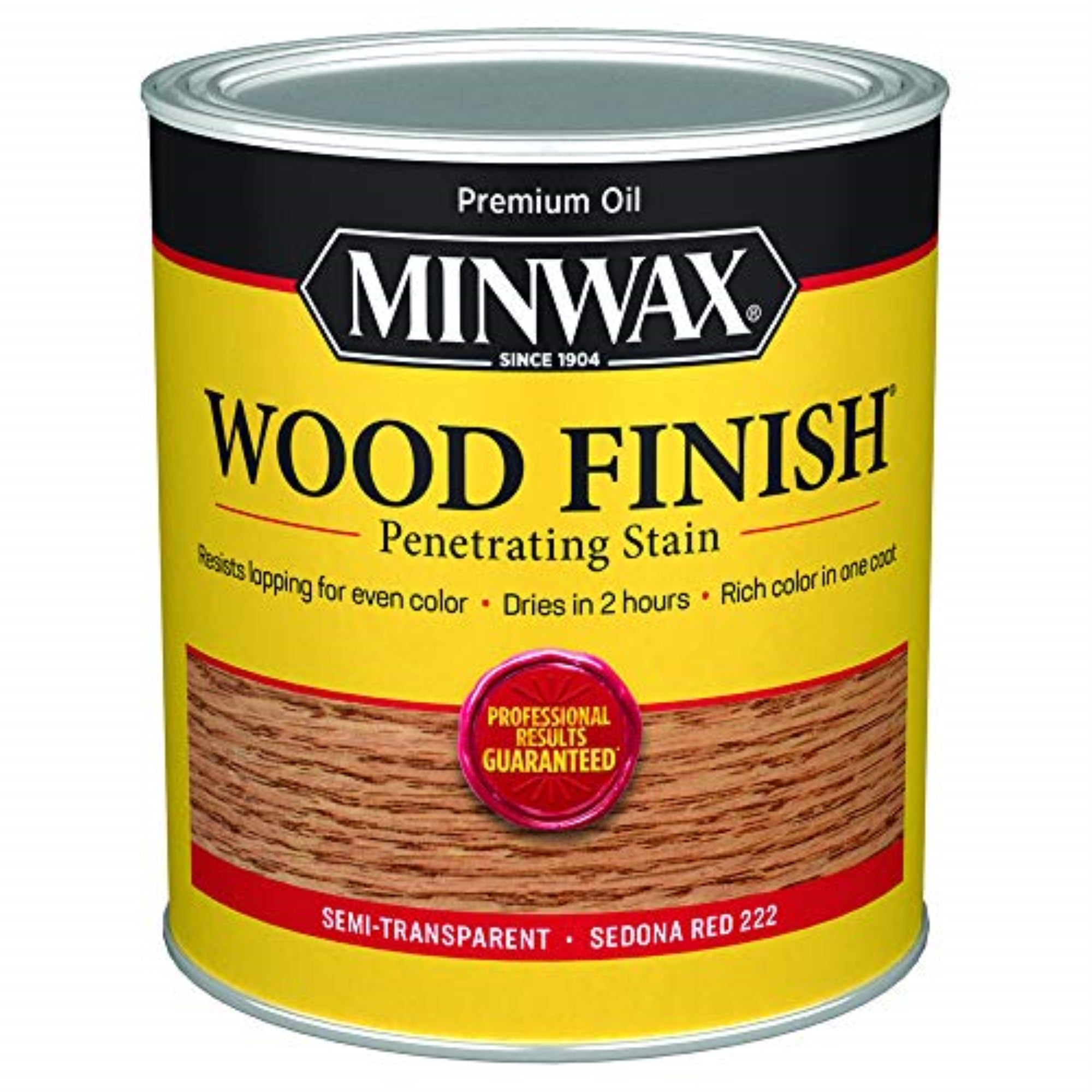 1109453 Stain Minwax Qt Sedo Red Minwax Wood Finish Semi-Transparent Sedona Red Oil-Based Penetrating Wood Stain 1 Qt (Pack Of 4