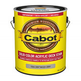 1109925 Stain Deck Solid Drgrygl Cabot Solid Tintable Driftwood Gray Water-Based Acrylic Deck Stain 1 Gal (Pack Of 4)