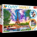 Trefl 600 Piece Crazy Shape Jigsaw Puzzle Sky Over Paris, France, Various