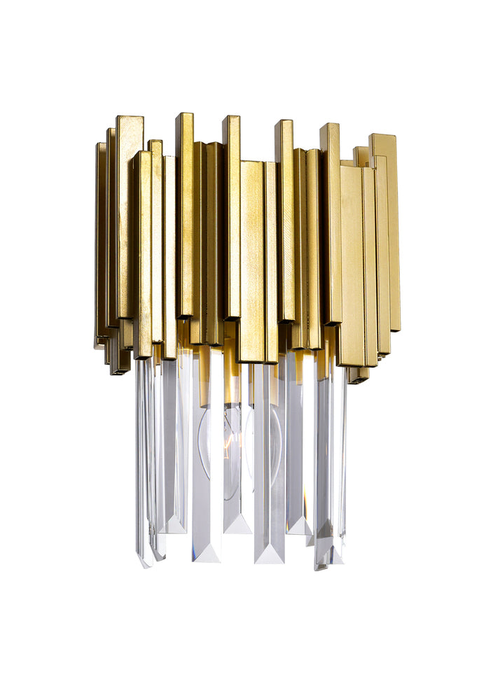 1 Light Wall Light With Medallion Gold Finish