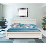 Oxford Platform Bed, White, King