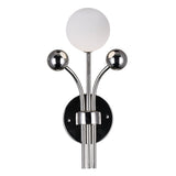 1 Light Wall Light With Polished Nickel Finish