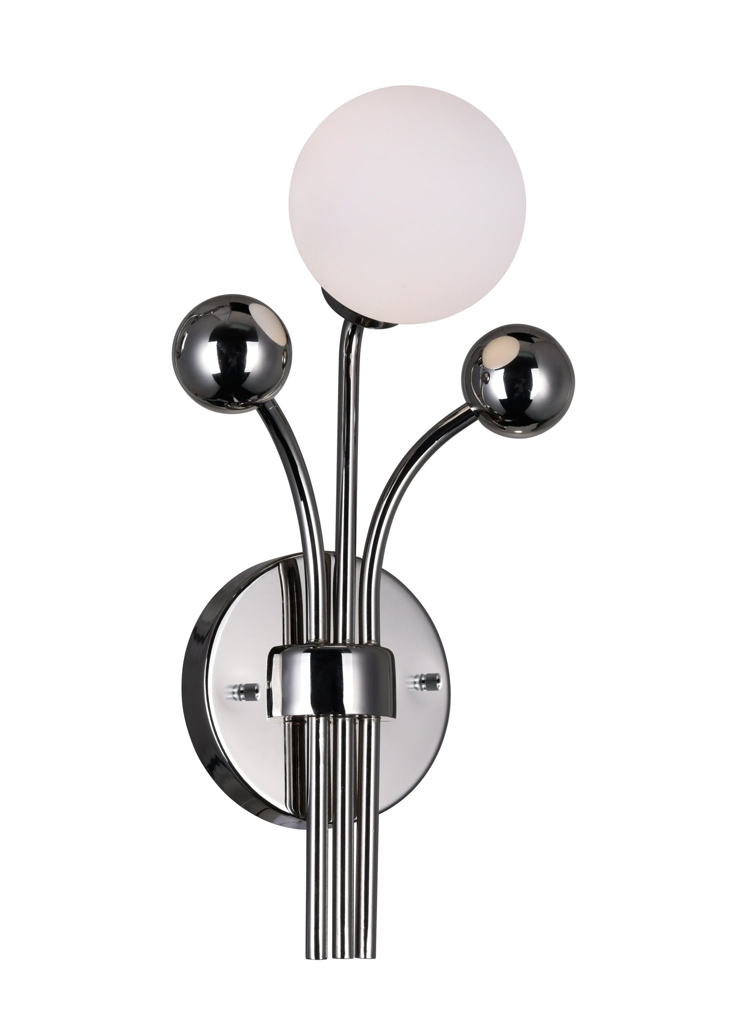 1 Light Wall Light With Polished Nickel Finish