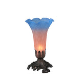 8H Pink/Blue Pond Lily Accent Lamp