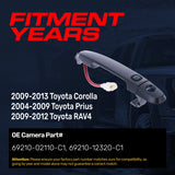 Exterior Door Handle Black Primed Replacement for Toyota Corolla (09-13), Prius (04-09), RAV4 (09-12) OE Part # 69210-02110-C1, 69210-12320-C1 | Front Left Driver Side w/ Keyhole Cap