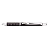 EnerGel Alloy RT Retractable Liquid Gel Pen, .7mm, Black Barrel, Black Ink