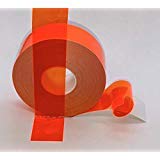 Transparent Vinyl Tape with Self-Adhesive. (3/4 inch x 50 ft, Fluorescent Orange)
