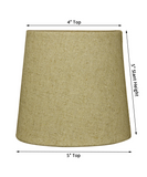 6"W x 5"H Set of 6 Sand Linen Drum Chandelier Clip-On Lampshade