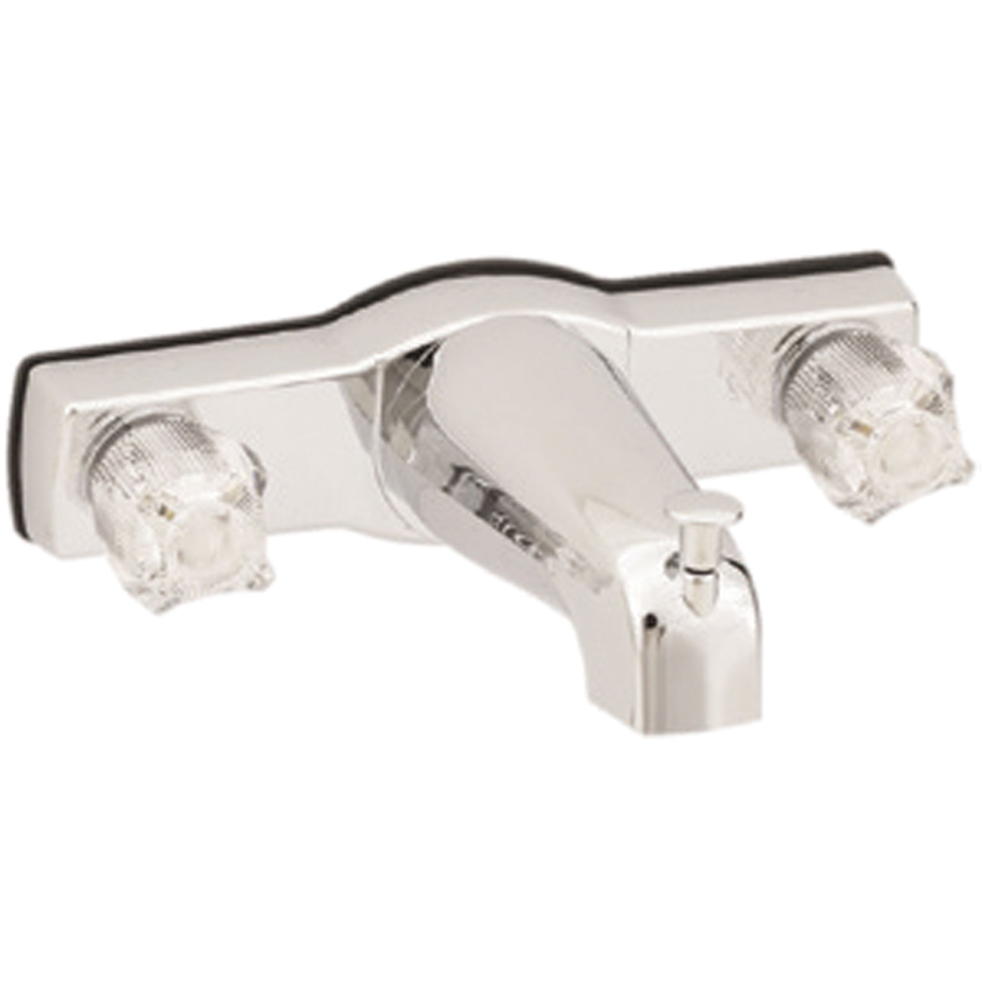 American Brass J68 Rv Tub/Shower Diverter With Crystal Handles And Shower Head - 8'', Chrome