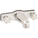 American Brass J68 Rv Tub/Shower Diverter With Crystal Handles And Shower Head - 8'', Chrome