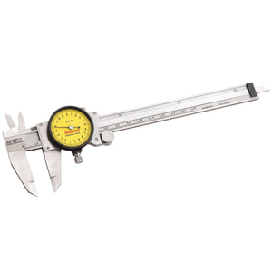 120Am-150 Dial Caliper, Hardened Stainless Steel, 0-150Mm Range, 0.02Mm Graduations