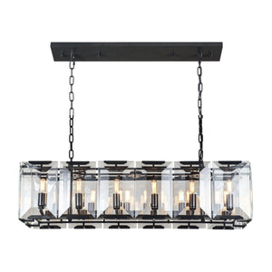 1212 Monaco Collection Pendant Lamp L:40In W:13In H:12In Lt:12 Flat Black (Matte) Finish