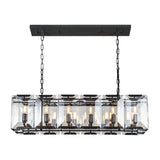 1212 Monaco Collection Pendant Lamp L:40In W:13In H:12In Lt:12 Flat Black (Matte) Finish