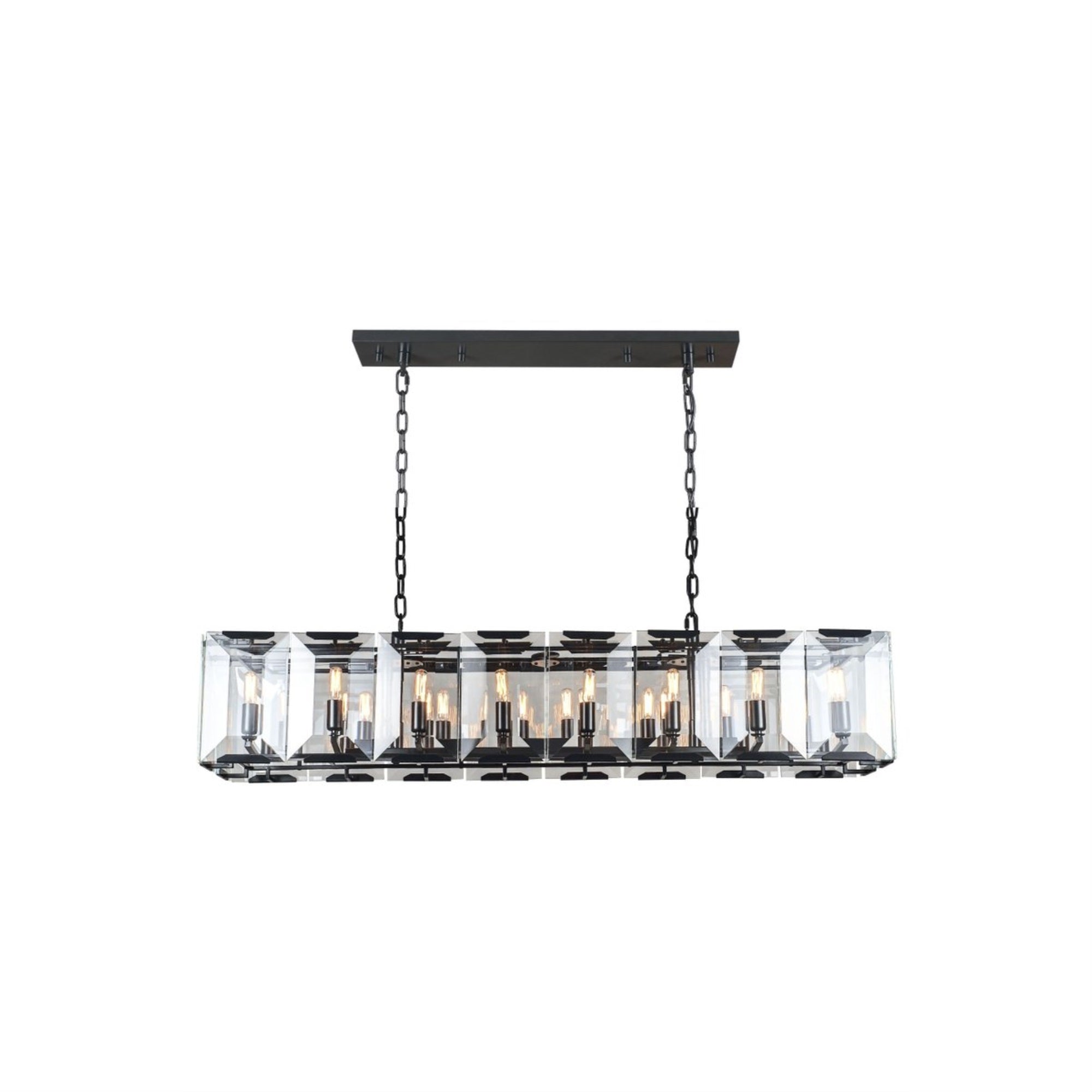 1212 Monaco Collection Pendant Lamp L:53In W:13In H:12In Lt:16 Flat Black (Matte) Finish