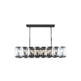 1212 Monaco Collection Pendant Lamp L:53In W:13In H:12In Lt:16 Flat Black (Matte) Finish