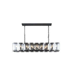1212 Monaco Collection Pendant Lamp L:62In W:13In H:12In Lt:18 Flat Black (Matte) Finish