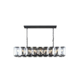 1212 Monaco Collection Pendant Lamp L:62In W:13In H:12In Lt:18 Flat Black (Matte) Finish