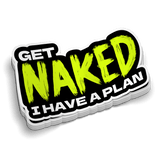 Get Naked Hard Hat Sticker