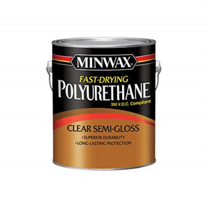 1229574 Poly Fast Dry S-G Gl Minwax Fast-Drying Polyurethane Semi-Gloss Clear Oil-Based Fast-Drying Polyurethane 1 Gal (Pack Of